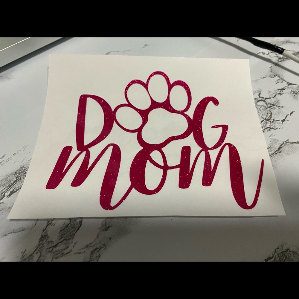 Dog mom decal